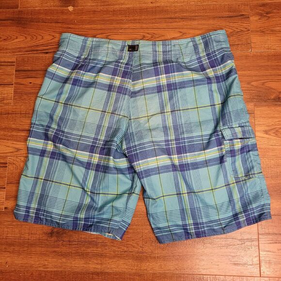 O'Neal‎ Board Shorts Swim Trunks Men's Size 40 XXL Blue Hawaiian Vacation Casual - Picture 2 of 8